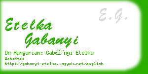 etelka gabanyi business card